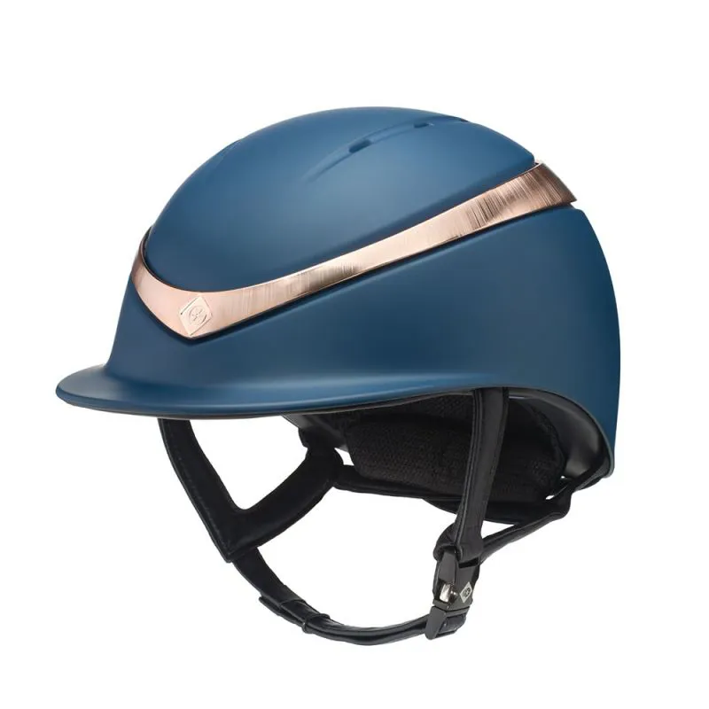 Charles Owen Halo Riding Hat - Navy/Rose Gold