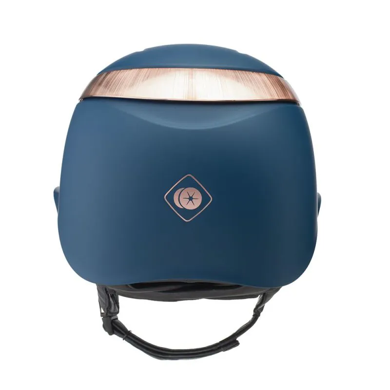 Charles Owen Halo Riding Hat - Navy/Rose Gold-1