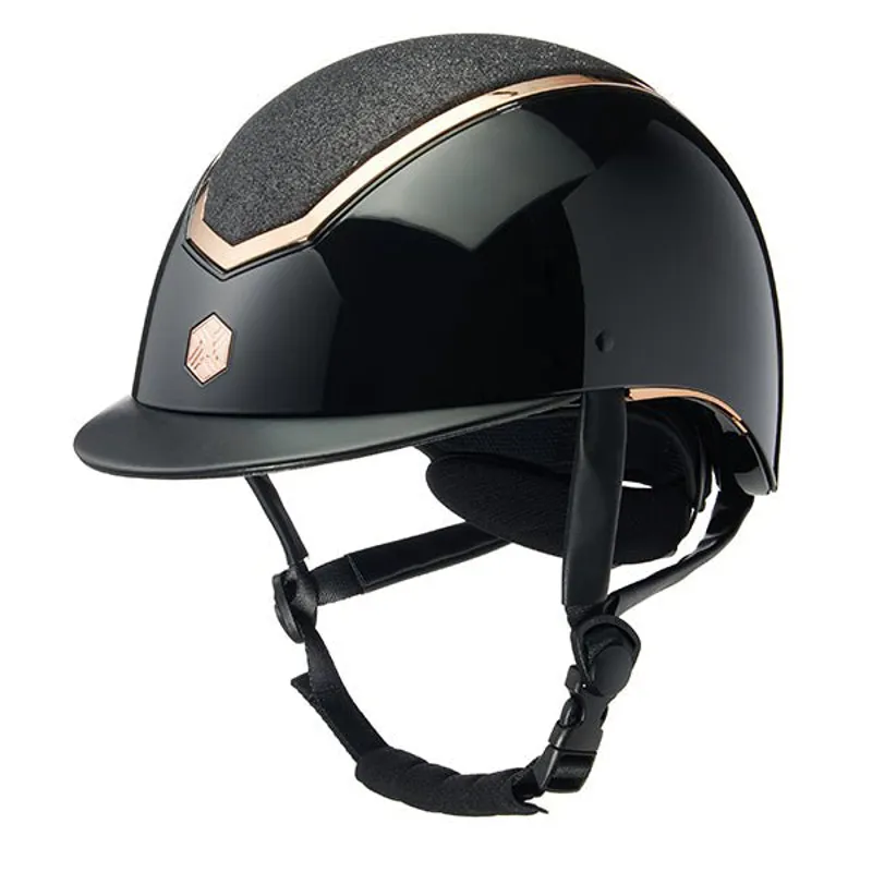 Charles Owen Kylo Helmet - Black Gloss/ Rose Gold