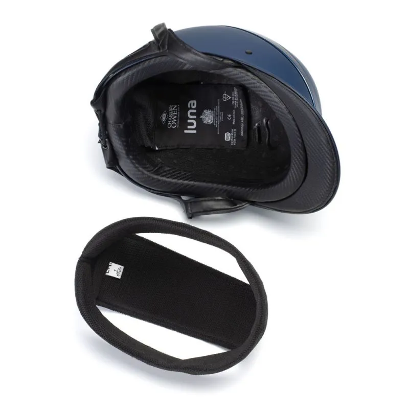 Charles Owen Luna Riding Helmet - Navy Matt/ Navy Gloss-2