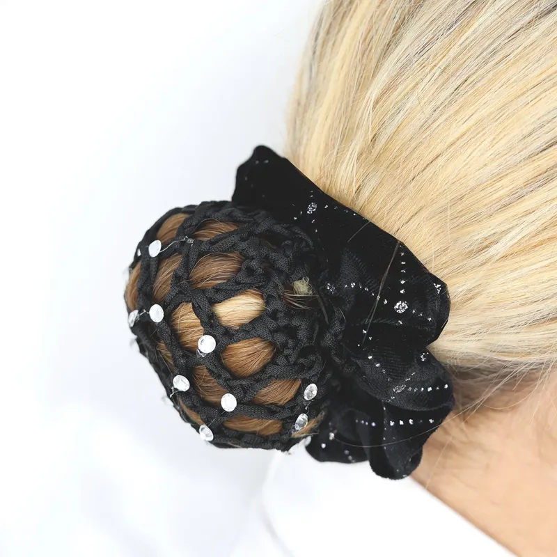 Equetech Crystal Bun Net - Black-2