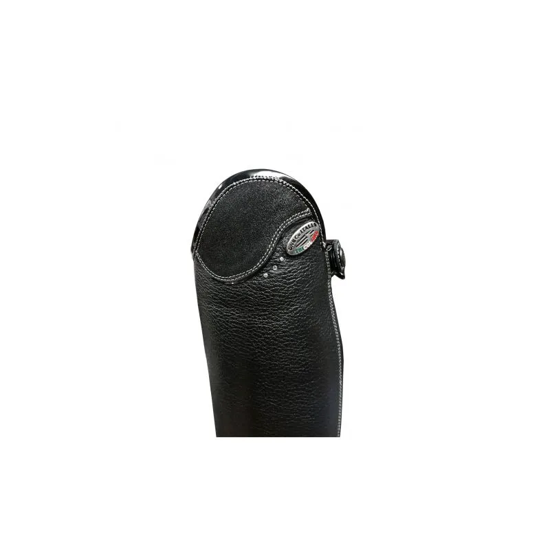 Deniro Boots Salentino Long Riding Boots Laced - Glitter Black-1