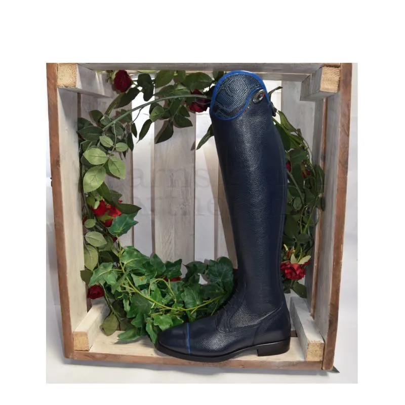 Deniro Boots Salentino Long Riding Boots Unlaced - Bolgheri Blue Top