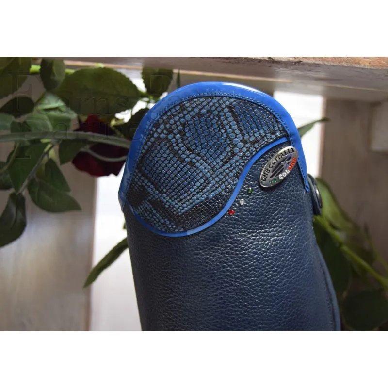 Deniro Boots Salentino Long Riding Boots Unlaced - Bolgheri Blue Top-1