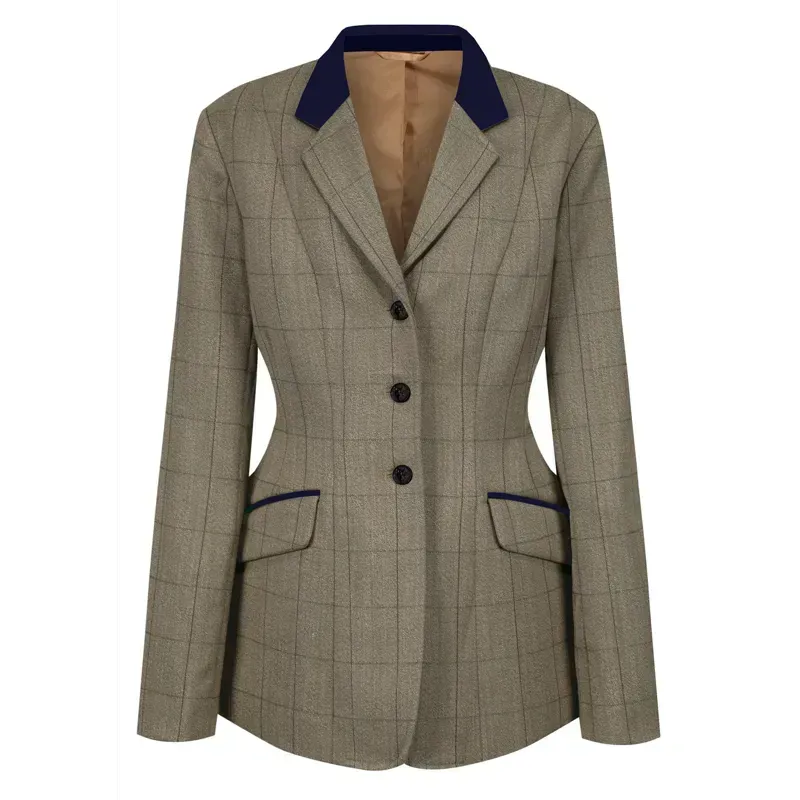 Equetech Foxbury Deluxe Tweed Riding Jacket - Olive