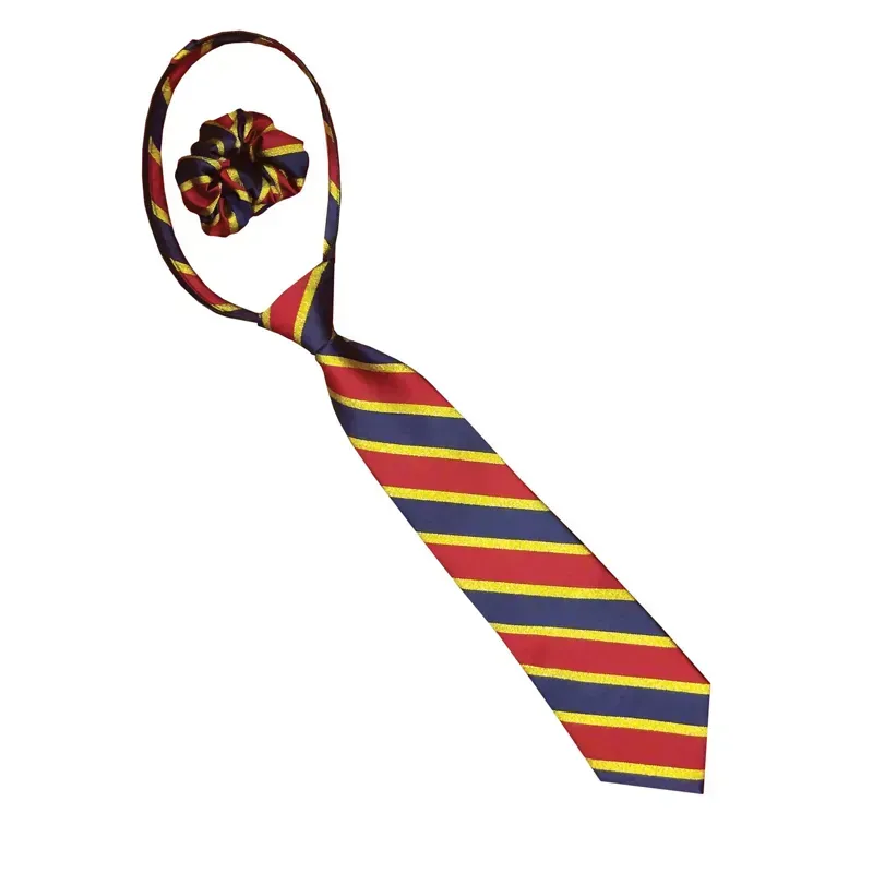 Equetech Lurex Stripe Zipper Tie Adult - Navy/Red/Gold