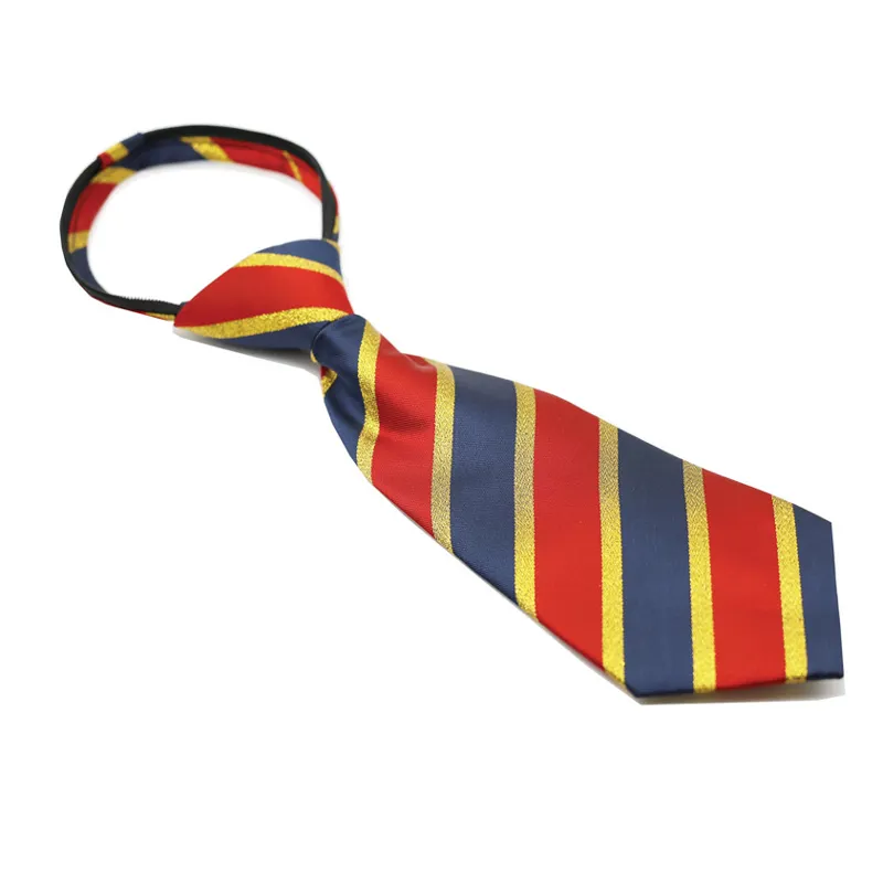 Equetech Lurex Stripe Zipper Tie Adult - Navy/Red/Gold-1