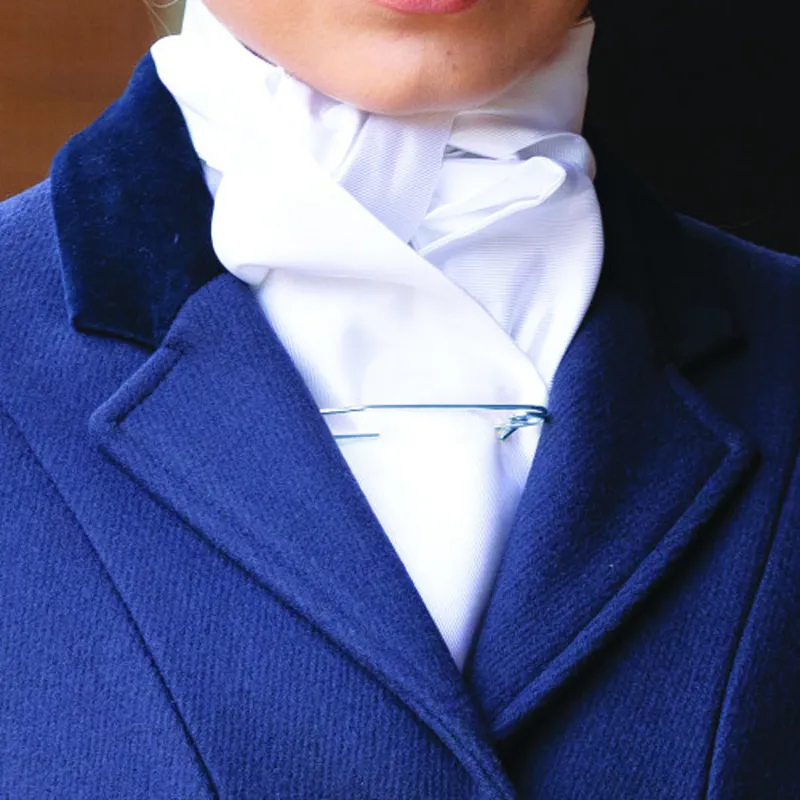 Equetech Traditional Plain Stock Pin - Silver-1