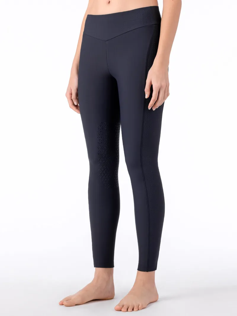 Equiline Cerberk Ladies Knee Grip Leggings - Indigo Blue
