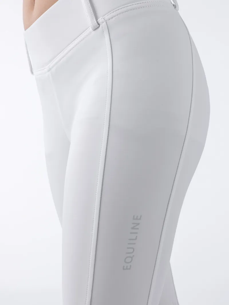 Equiline Cerk Girls Knee Grip Leggings - White-5