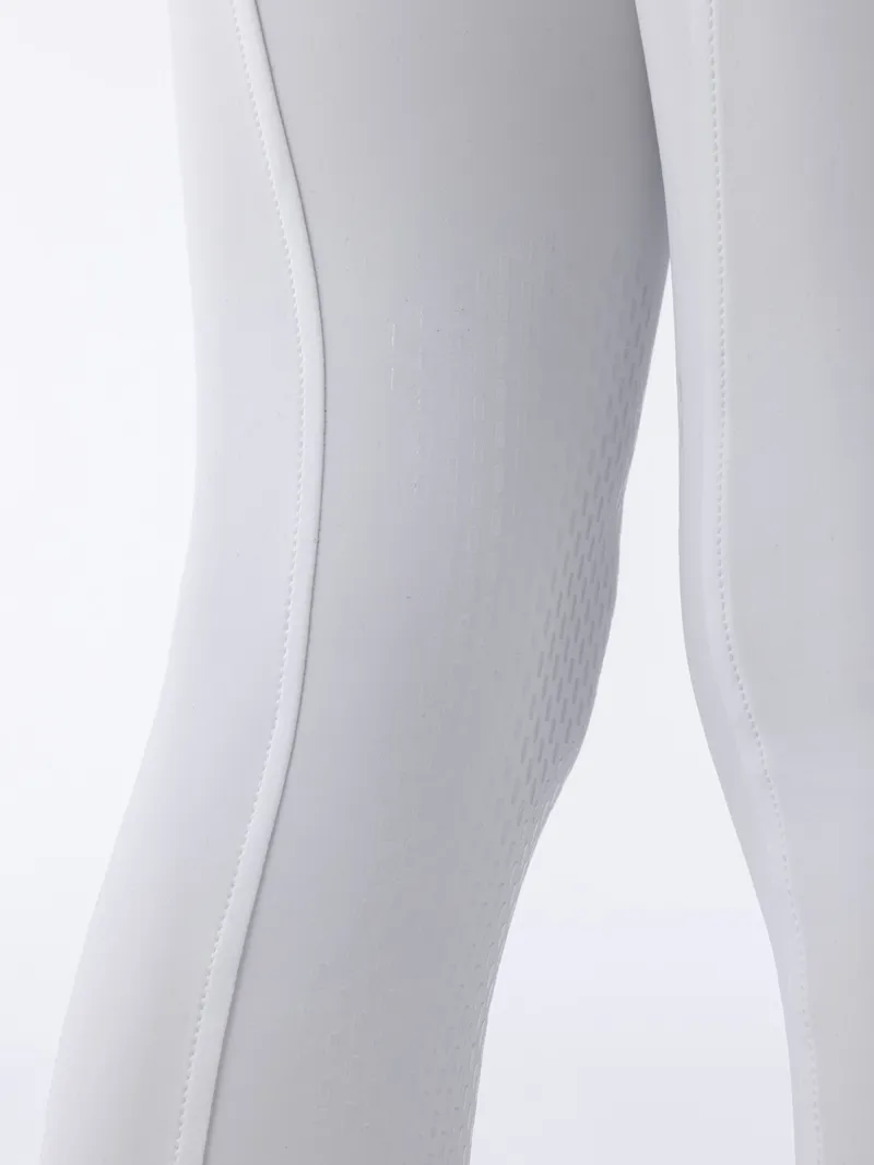 Equiline Cerk Girls Knee Grip Leggings - White-6