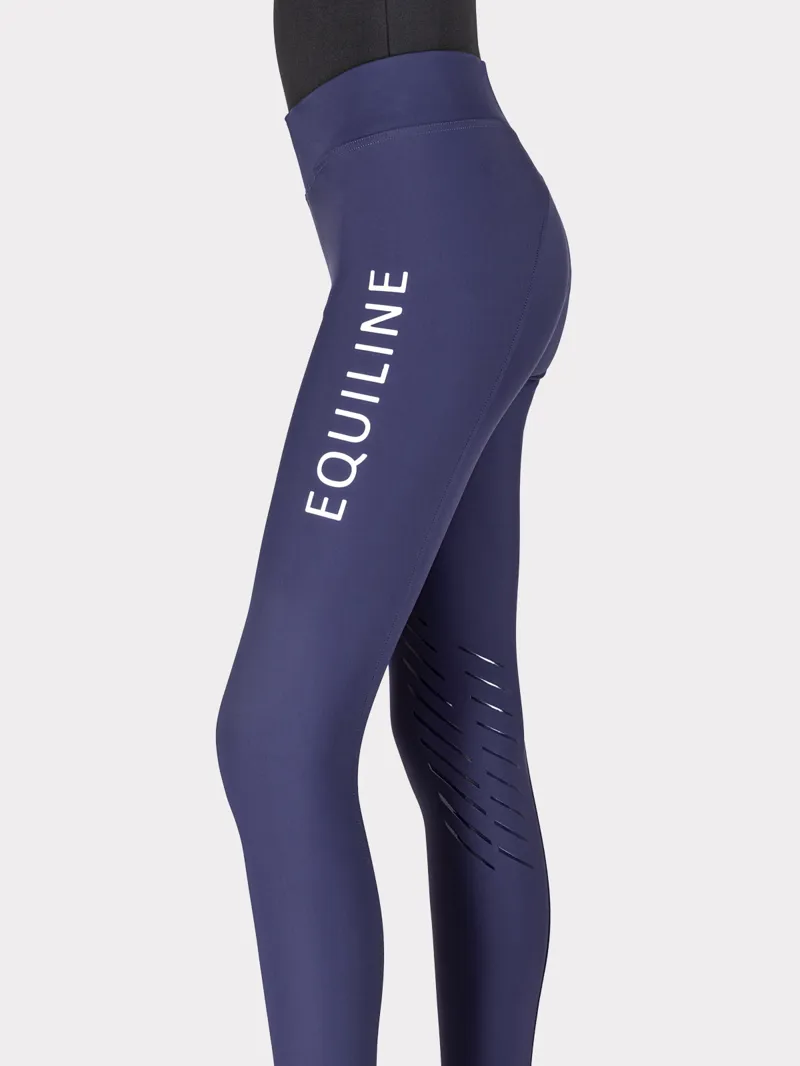 Equiline Chunk Ladies Knee Grip Leggings - Cobalt-1