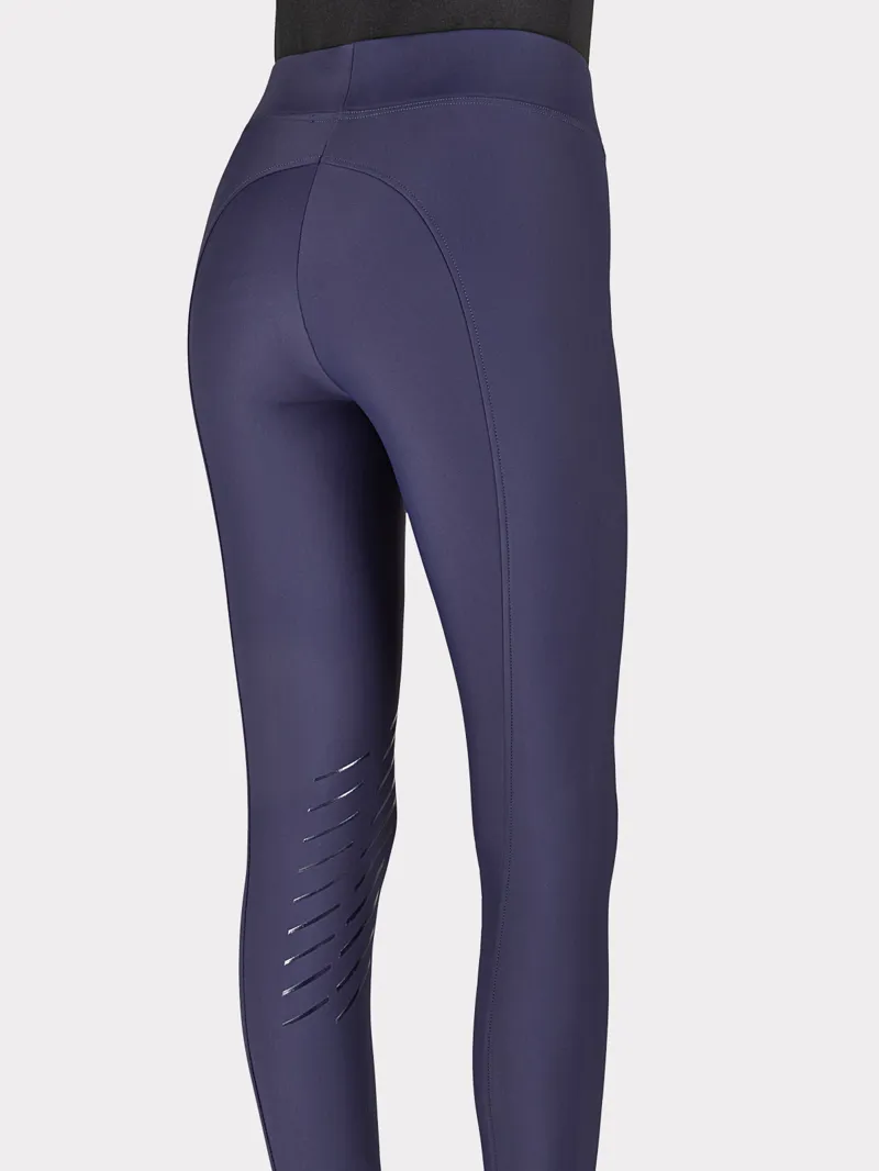 Equiline Chunk Ladies Knee Grip Leggings - Cobalt-2