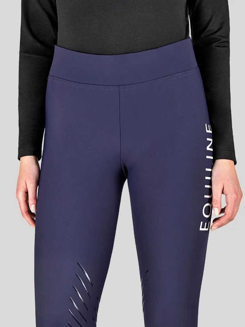 Equiline Chunk Ladies Knee Grip Leggings - Cobalt-3