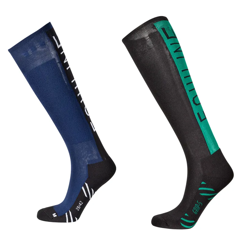 Equiline Clibec Knee Socks - Cobolt Blue-1