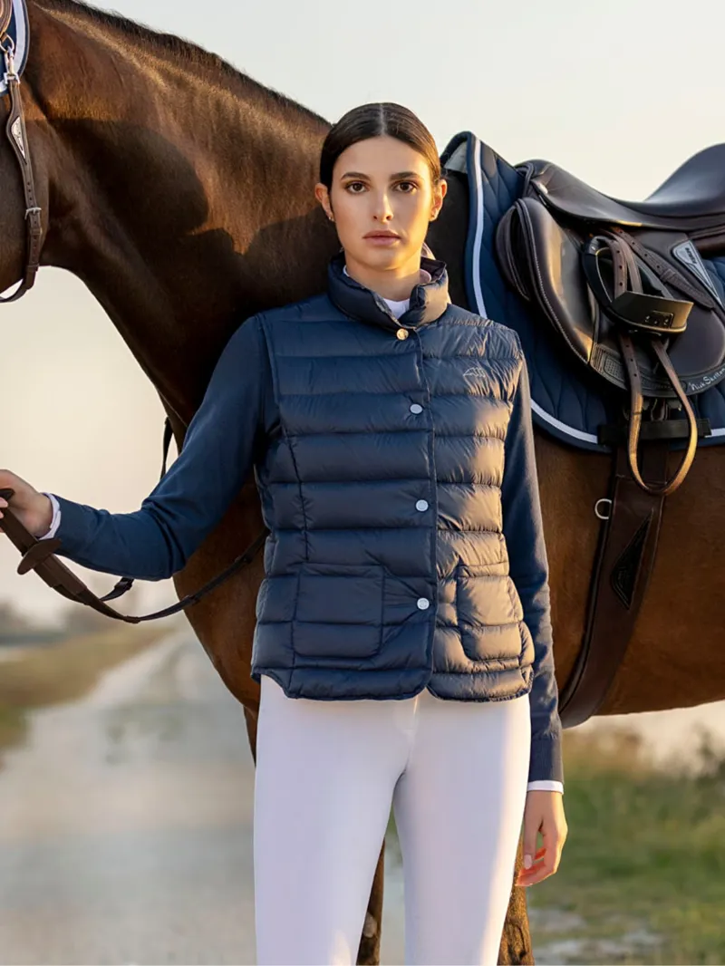 Equiline Ebice Ladies Down Gilet - Diplomatic Blue-4