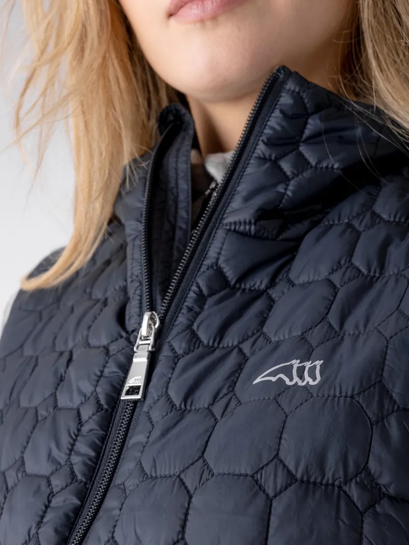 Equiline Edaev Octagon Quilted Women's Gilet - Blue-5