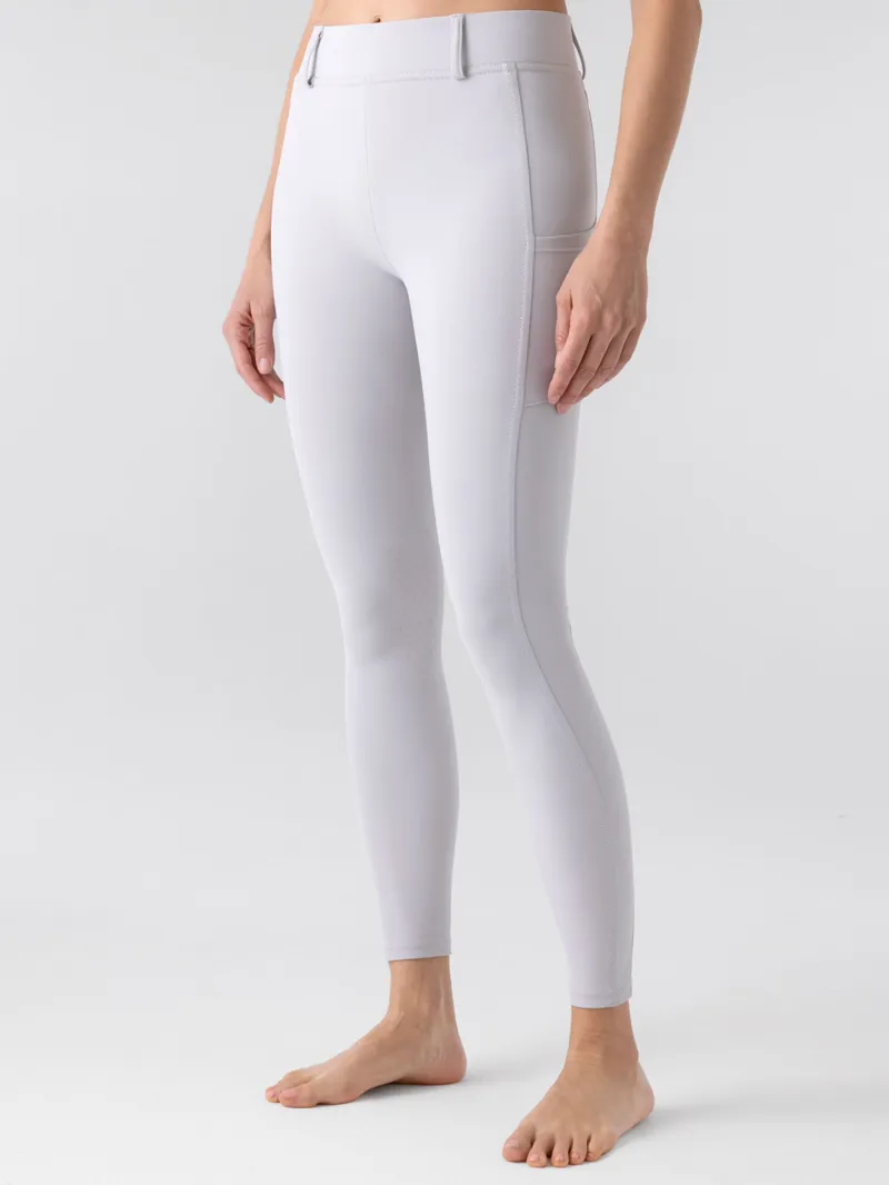 Equiline Ediodiek Ice Women's Knee Grip Riding Leggings - White M