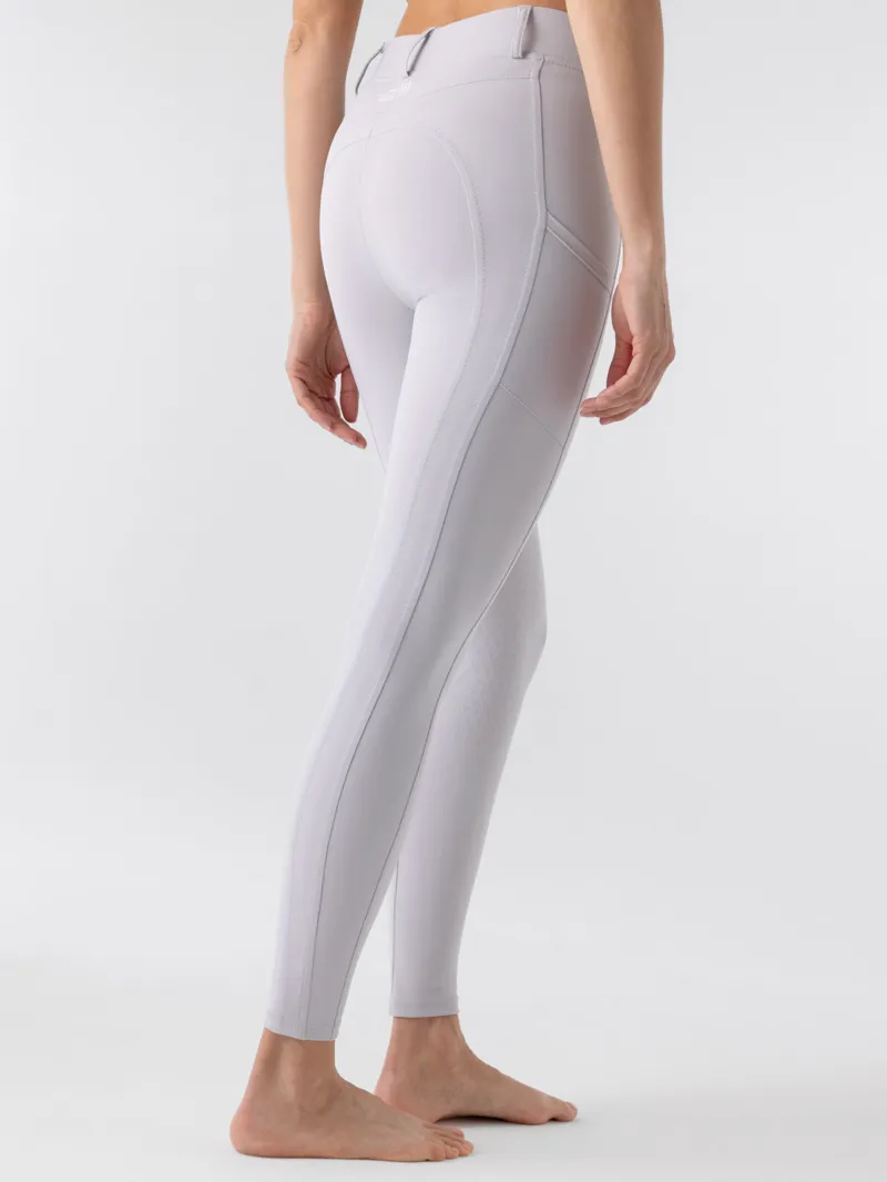 Equiline Ediodiek Ice Women's Knee Grip Riding Leggings - White M-1