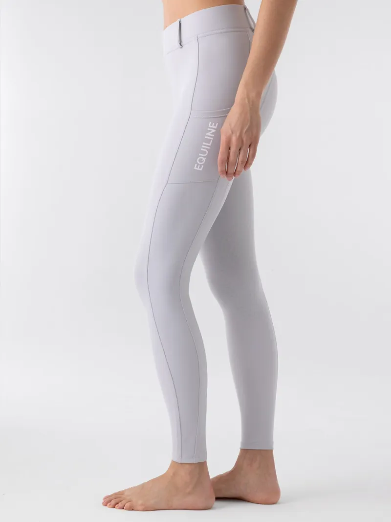 Equiline Ediodiek Ice Women's Knee Grip Riding Leggings - White M-2