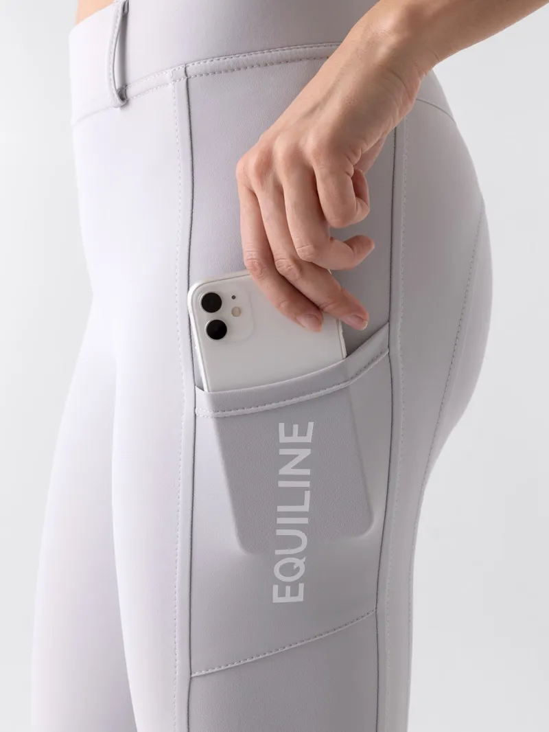 Equiline Ediodiek Ice Women's Knee Grip Riding Leggings - White M-3