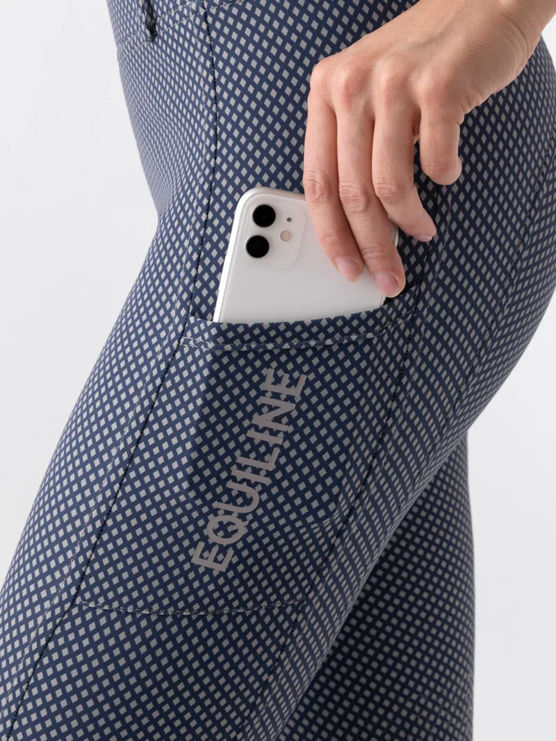 Equiline Ediodiek Knee Grip Riding Leggings Women's - Blue-3
