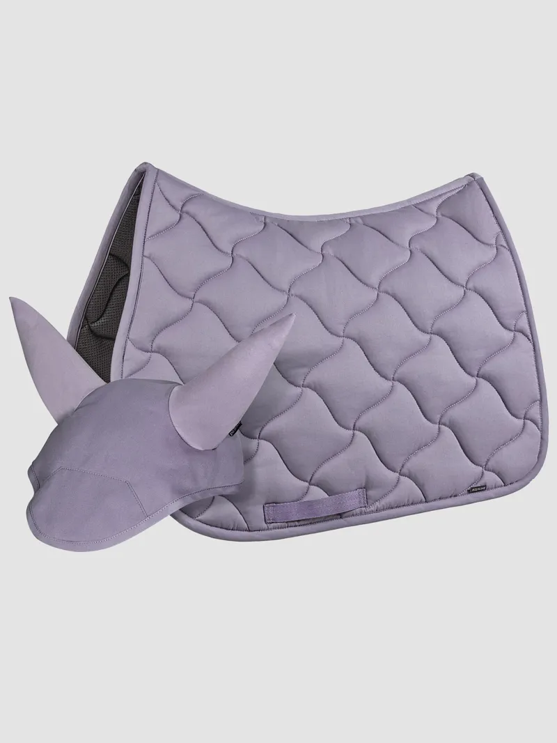 Equiline Fluid Rombo Saddle Pad and Ear Net Kit - Full - Dusk