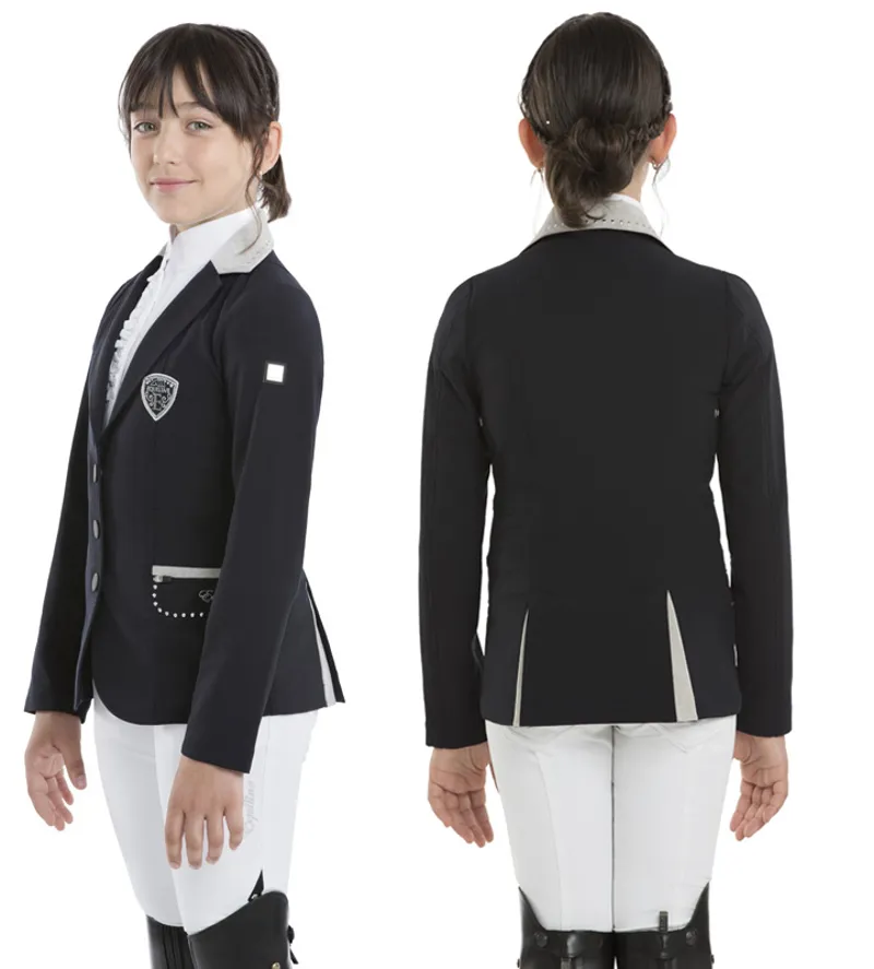 Equiline Jeri Girl's Competition Jacket - Black-1