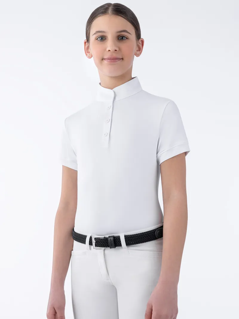 Equiline Jupiter Girls Competition Polo Short Sleeve 12-13 - White