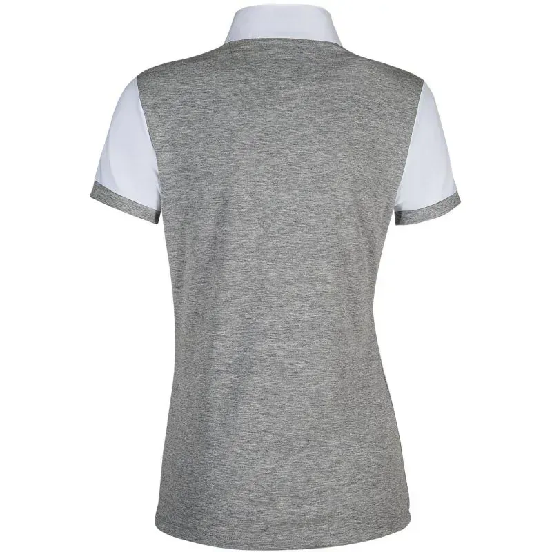 Equiline Moira Women's Competition Polo Shirt - Melange Grey-1