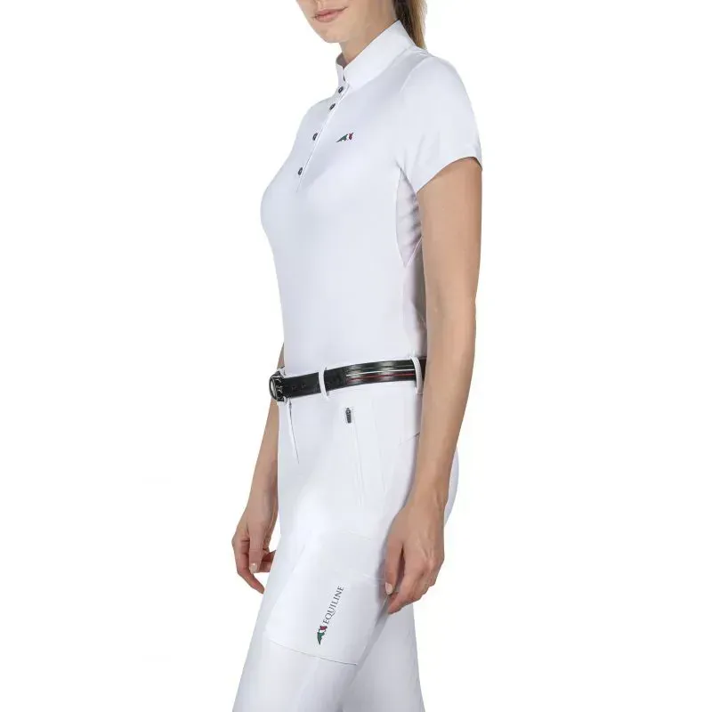 Equiline Team Ladies Competition Shirt - White-2