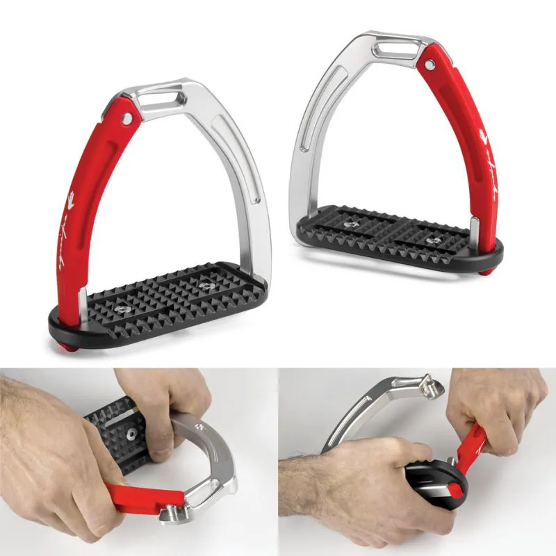 Equipe Staf15 Safety Stirrup Arm Aluminium - Red-1