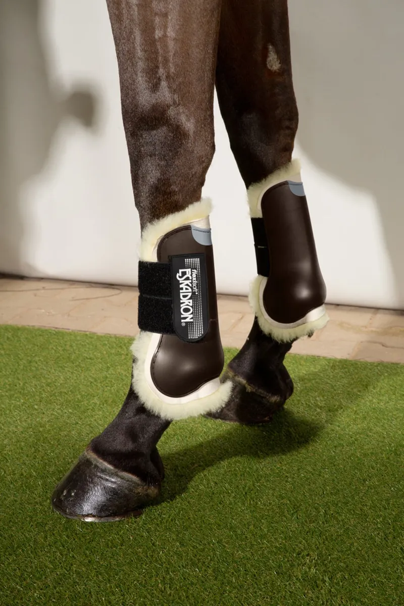 Eskadron Flexisoft Open Front Tendon Boot Full - Black-1