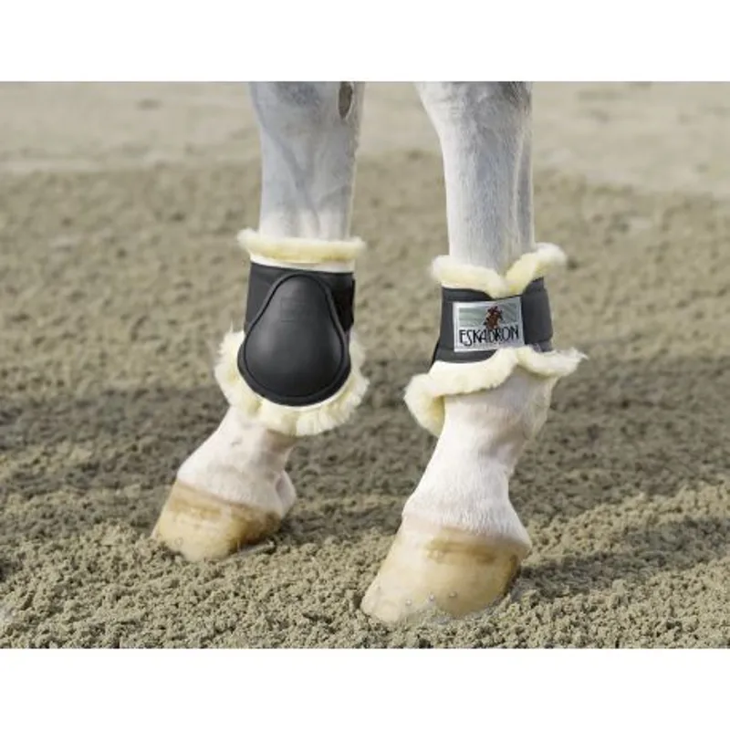 Eskadron Flexisoft Fetlock Boots With Sheepskin Full - Black