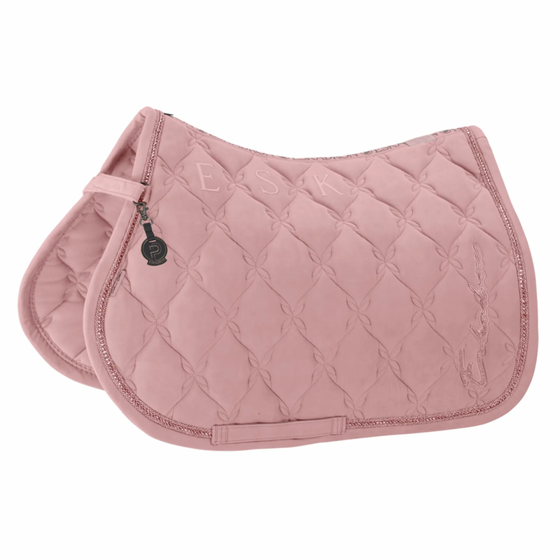 Eskadron Velvet Crystal Saddle Cloth - Soft Rouge 