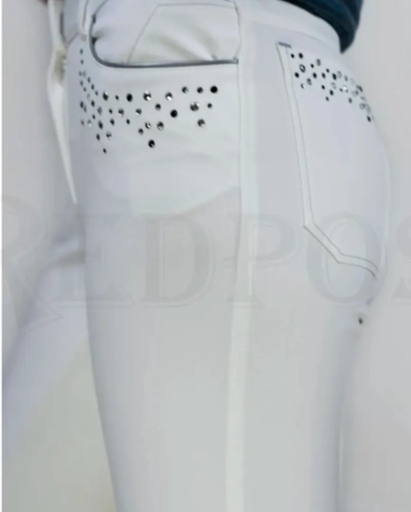 Euro-Star Laura De Luxe Grip Ladies Breeches 40 - White-1