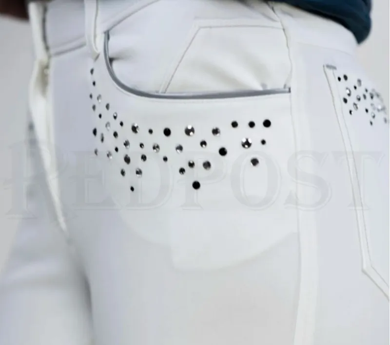 Euro-Star Laura De Luxe Grip Ladies Breeches 40 - White-2