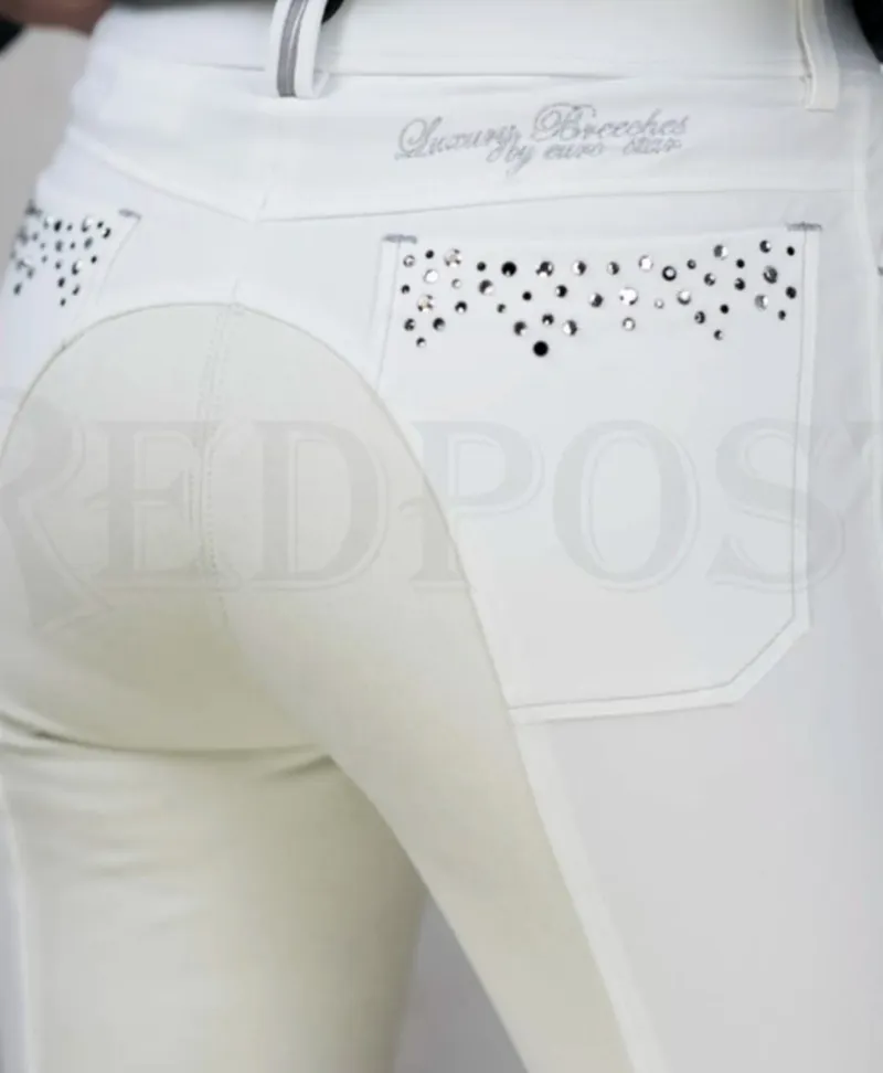 Euro-Star Laura De Luxe Grip Ladies Breeches 40 - White-3
