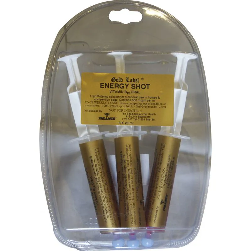 Gold Label Energy Shot Syringe 3 Pack
