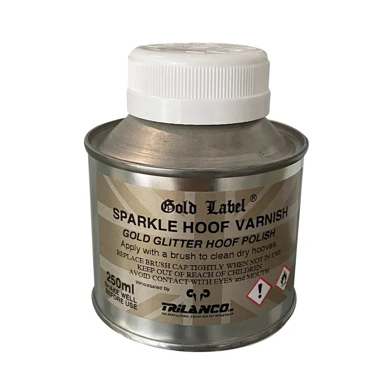 Gold Label Sparkle Hoof Varnish - Gold