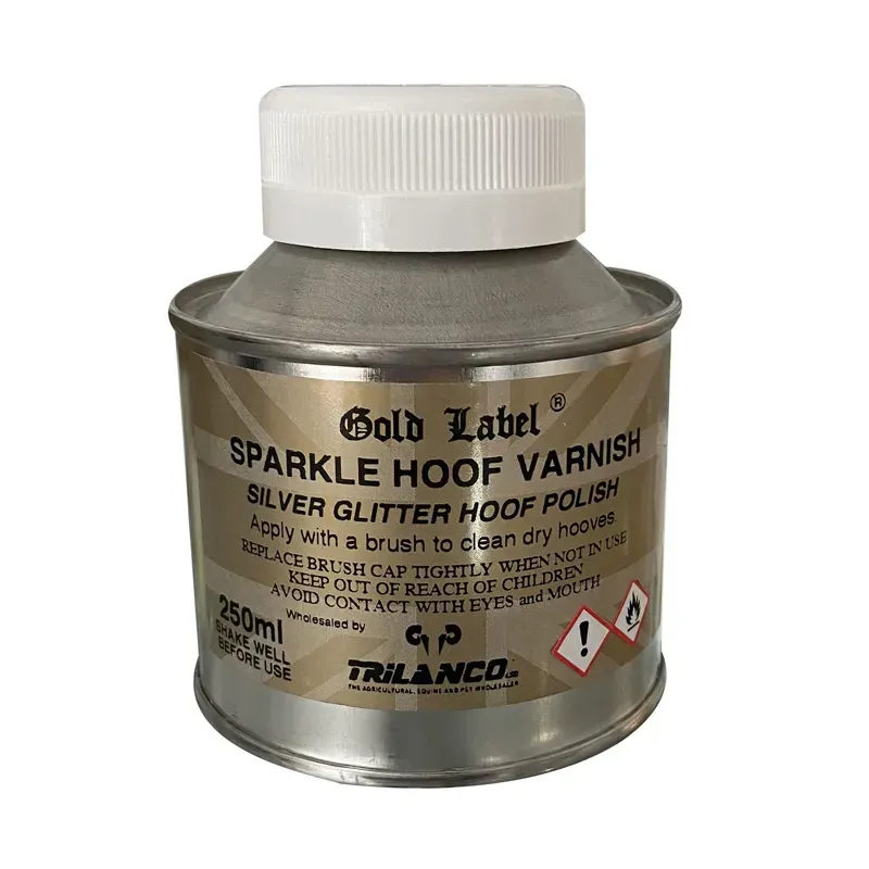 Gold Label Sparkle Hoof Varnish - Silver