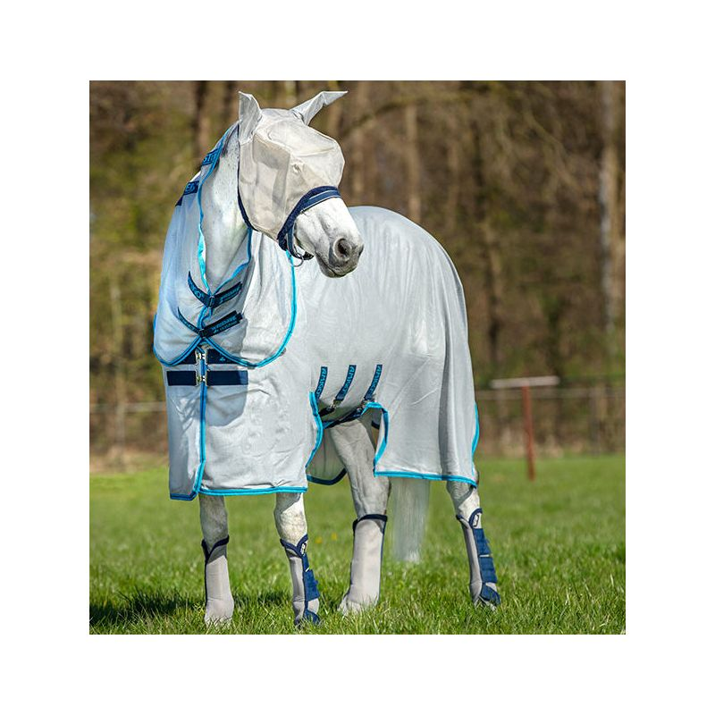 Horseware Amigo Bug Buster Fly Rug - Silver/Electric Blue