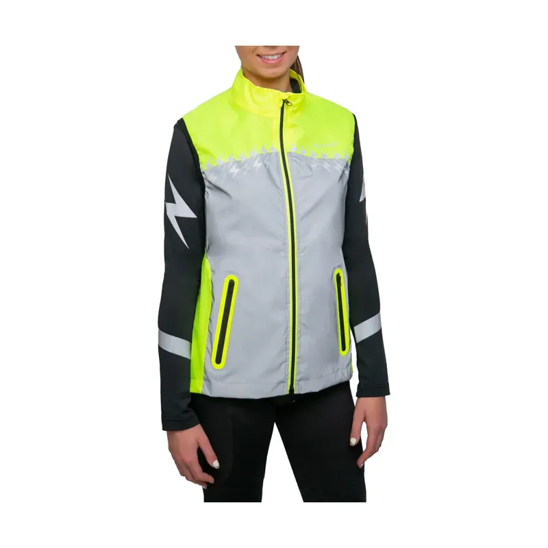 Hy Equestrian Silva Flash Ladies Gilet M - Yellow/Reflective Silver