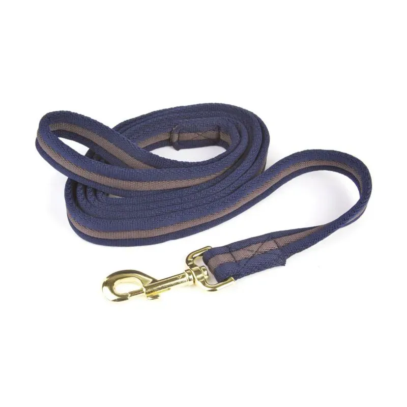 Hy Equestrian Soft Webbing Lead Rein Without Chain - Navy/Grey