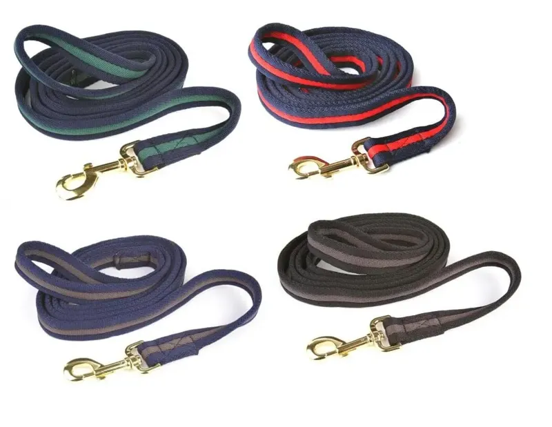 Hy Equestrian Soft Webbing Lead Rein Without Chain - Navy/Green