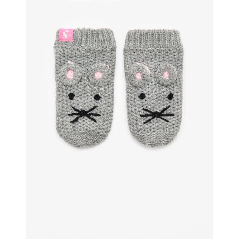 Joules Baby Amie Girls Mittens M/L - Mouse