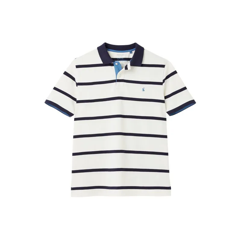 Joules Filbert Striped Men's Polo Shirt Small - Cream Stripe