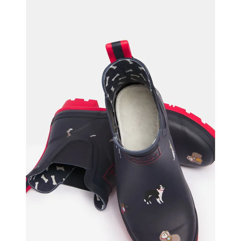 Joules Wellibob Short Height Printed Wellies - Navy Dog Show-4