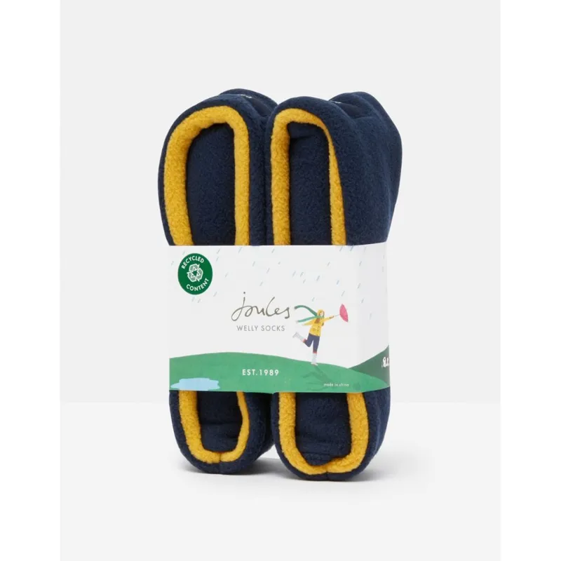 Joules Welton Adults Mid-Height Welly Socks M - French Navy-1