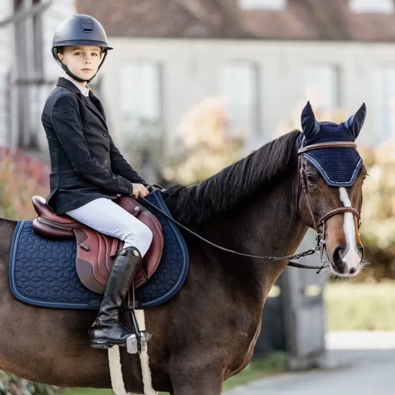 Kentucky Saddle Pad Glitter Rope Jumping Full - Navy-5